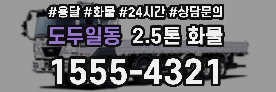 도두일동 2.5톤 화물