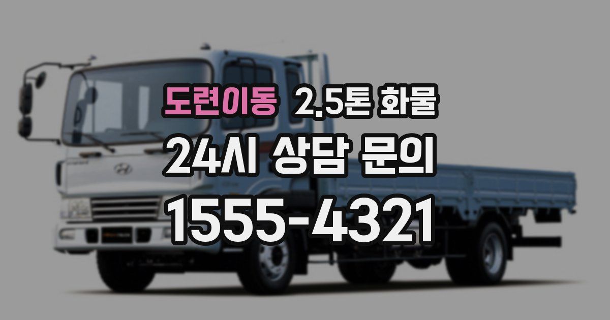 도련이동 2.5톤 화물