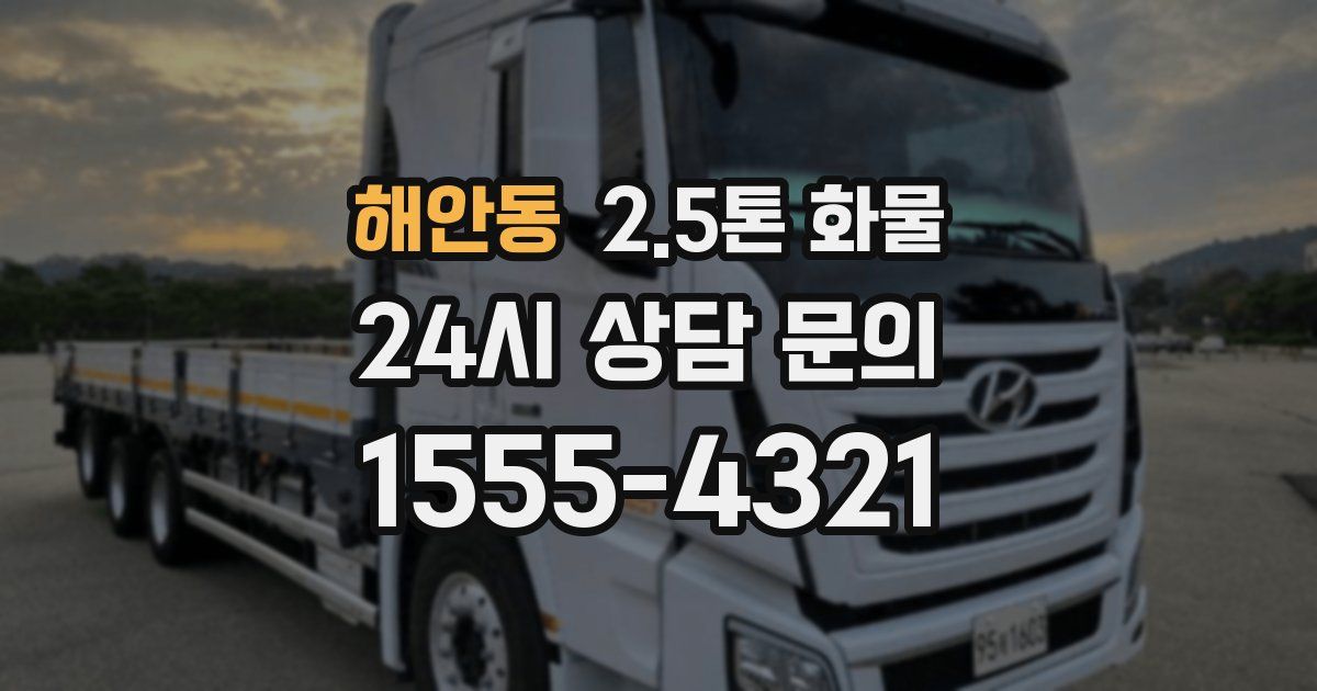 해안동 2.5톤 화물