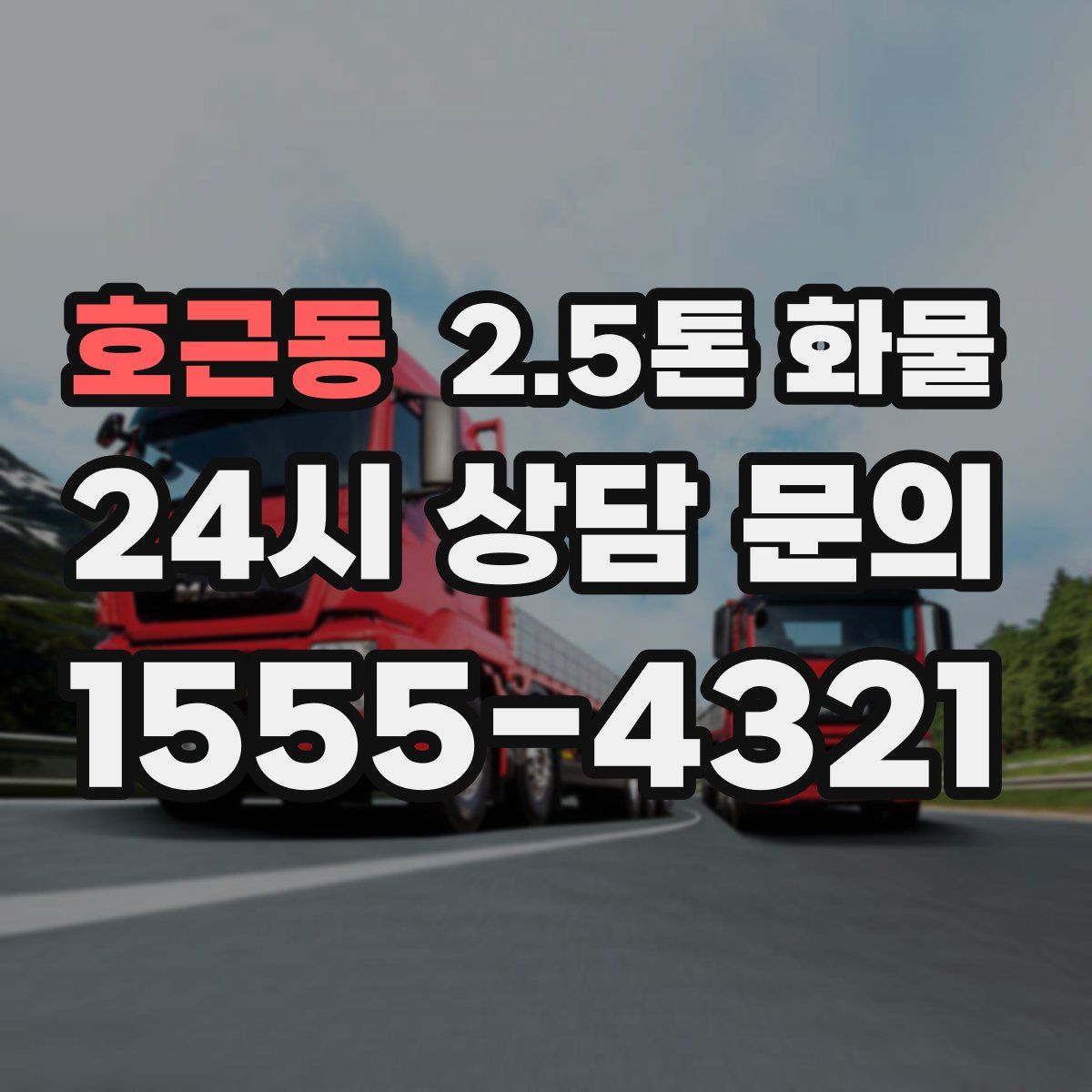호근동 2.5톤 화물