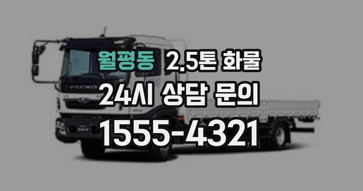 월평동 2.5톤 화물