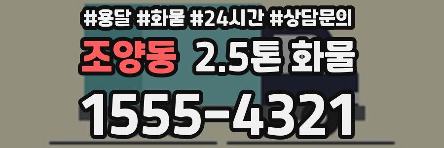 조양동 2.5톤 화물