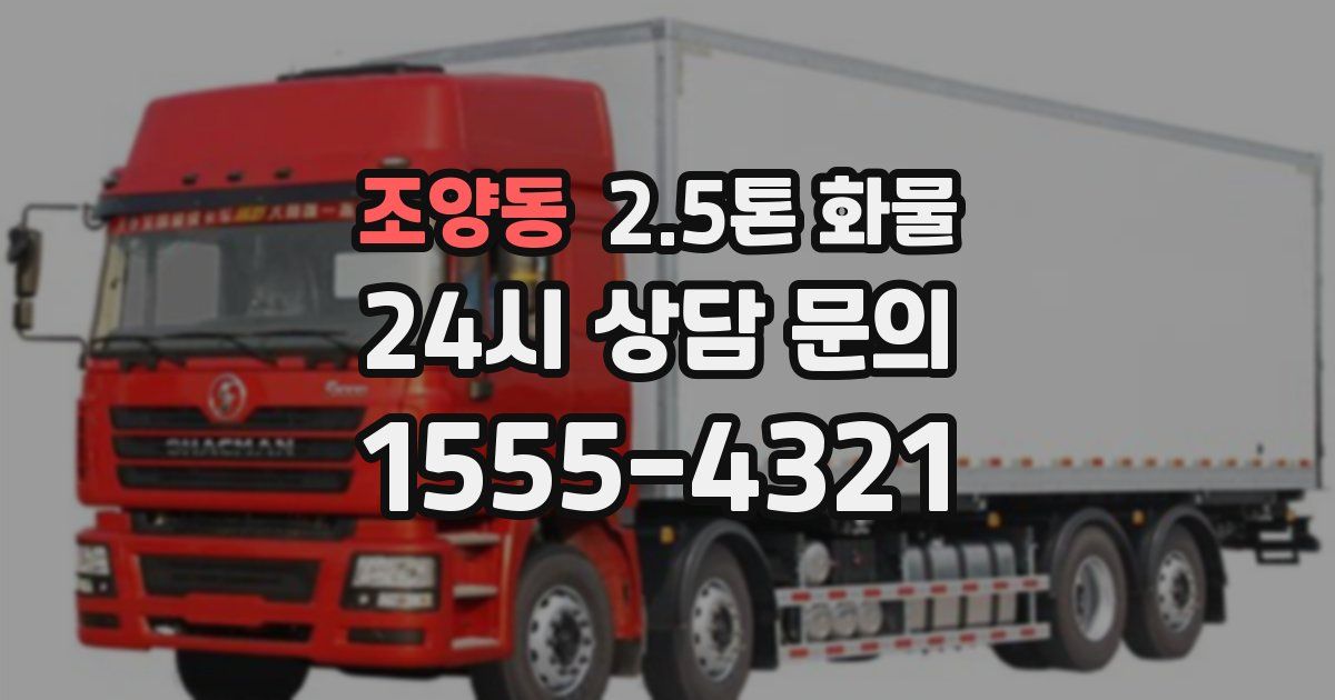 조양동 2.5톤 화물