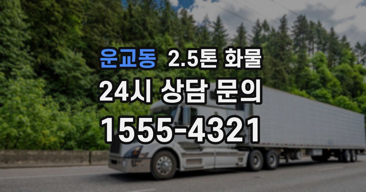 운교동 2.5톤 화물