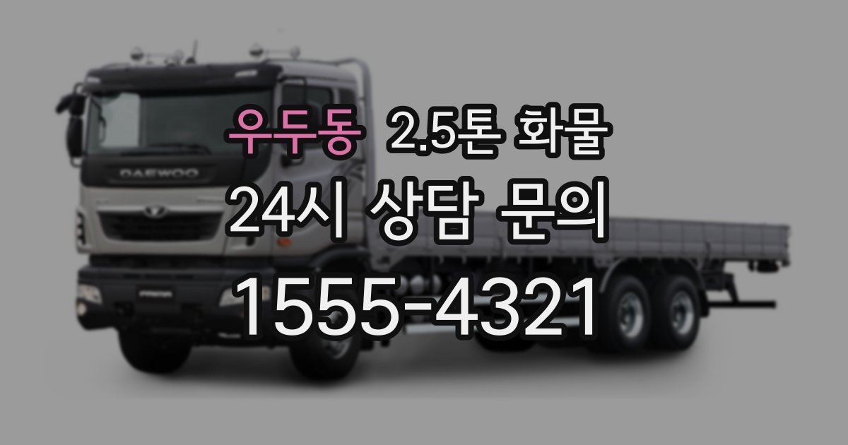 우두동 2.5톤 화물