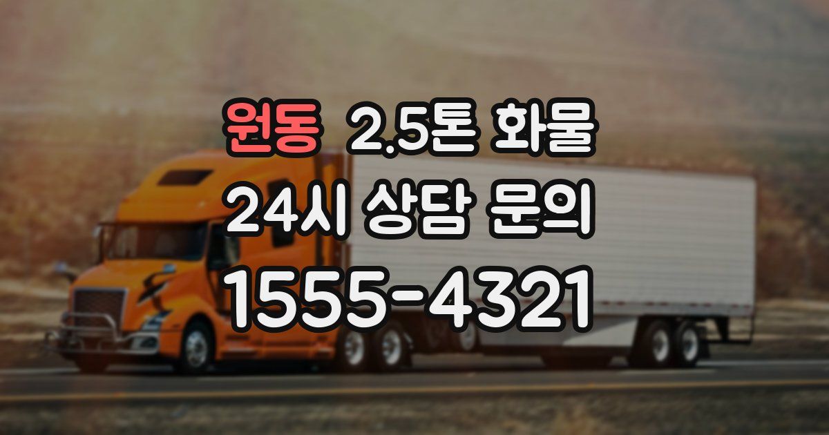 원동 2.5톤 화물