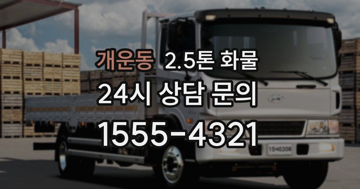 개운동 2.5톤 화물
