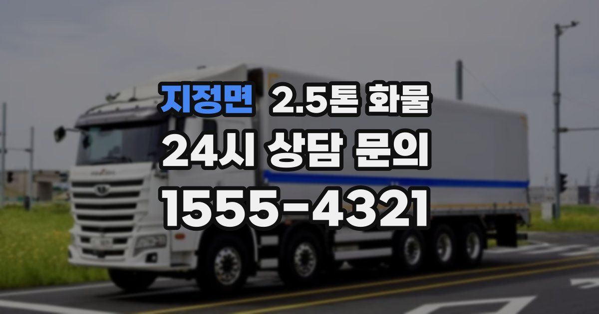 지정면 2.5톤 화물