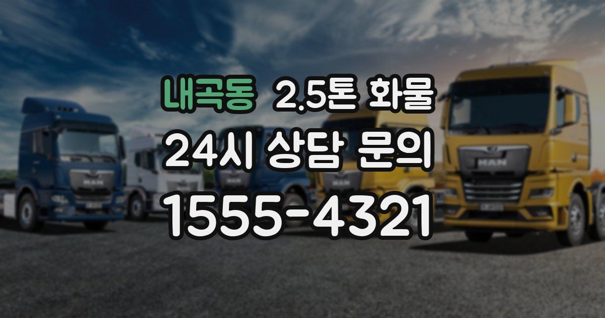내곡동 2.5톤 화물