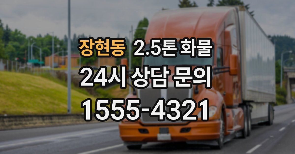 장현동 2.5톤 화물
