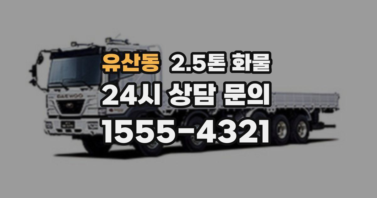 유산동 2.5톤 화물