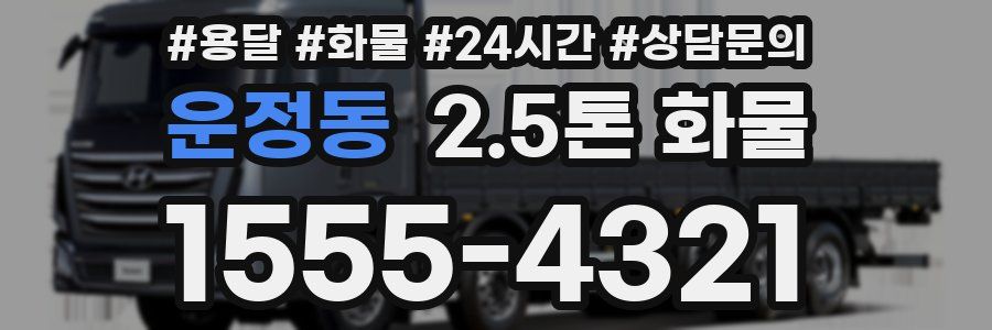 운정동 2.5톤 화물