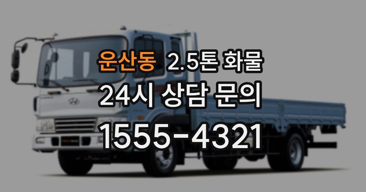 운산동 2.5톤 화물