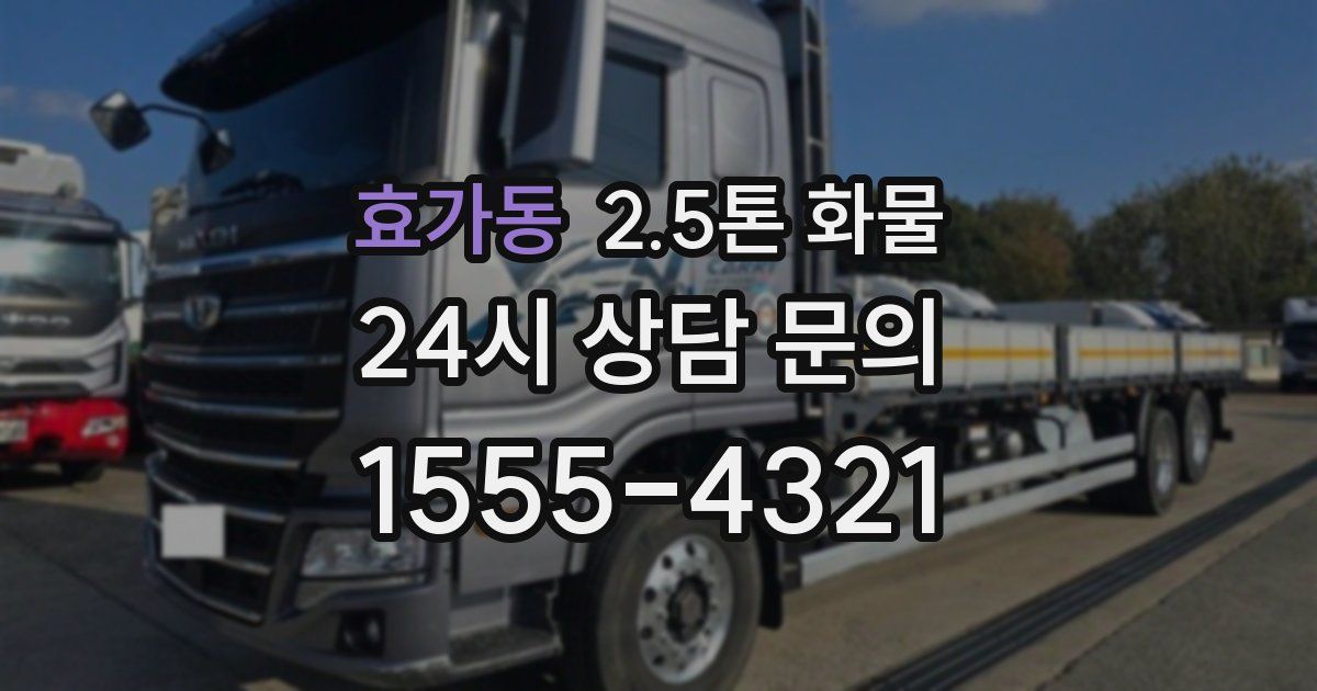 효가동 2.5톤 화물