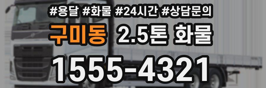 구미동 2.5톤 화물
