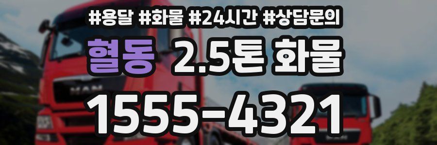 혈동 2.5톤 화물