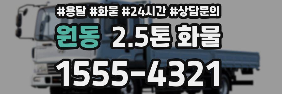 원동 2.5톤 화물