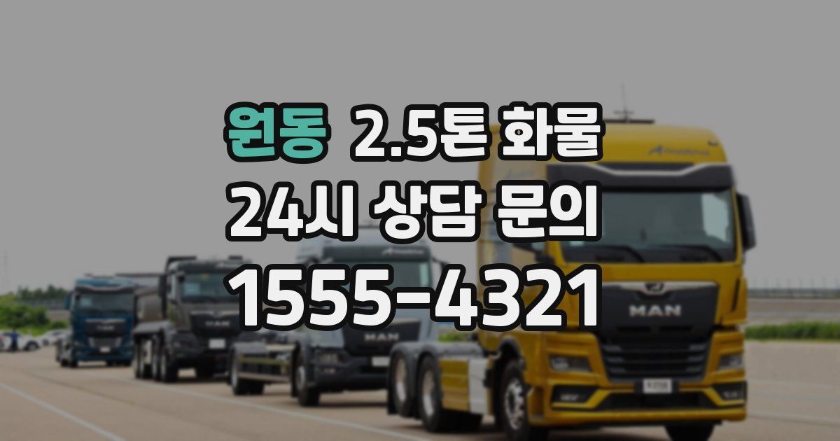 원동 2.5톤 화물