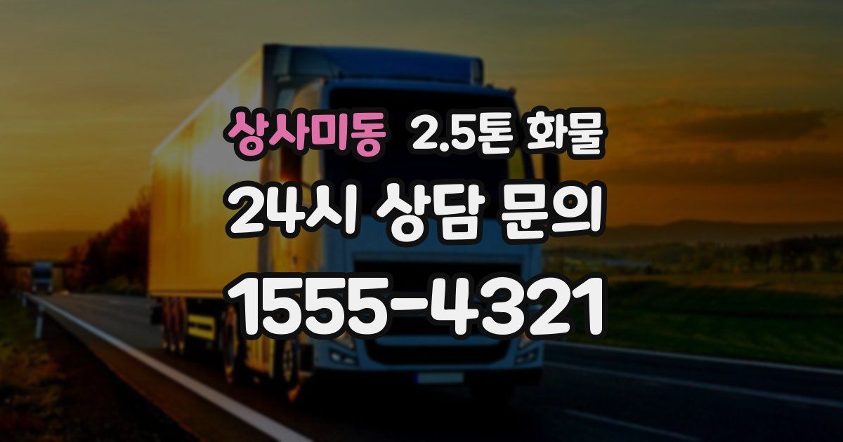 상사미동 2.5톤 화물