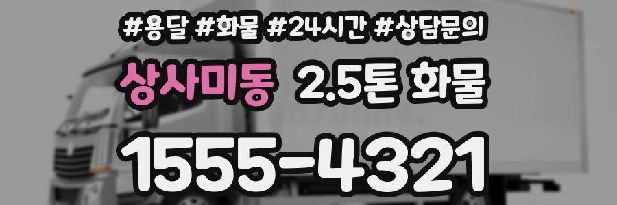 상사미동 2.5톤 화물