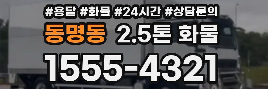 동명동 2.5톤 화물