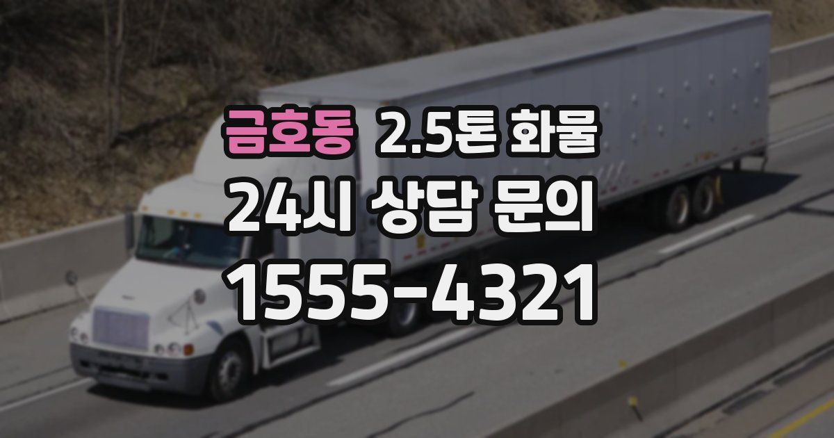 금호동 2.5톤 화물