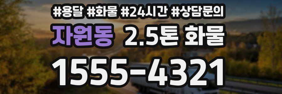 자원동 2.5톤 화물