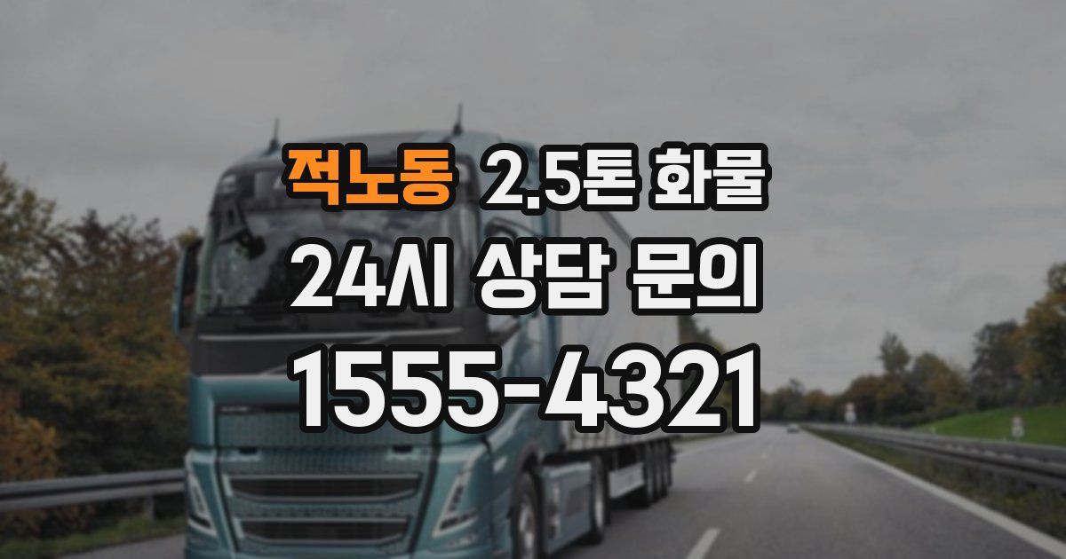 적노동 2.5톤 화물