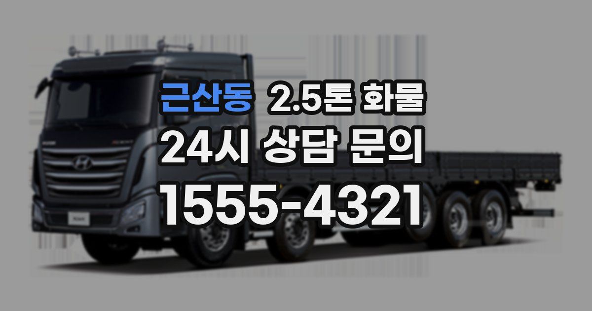 근산동 2.5톤 화물
