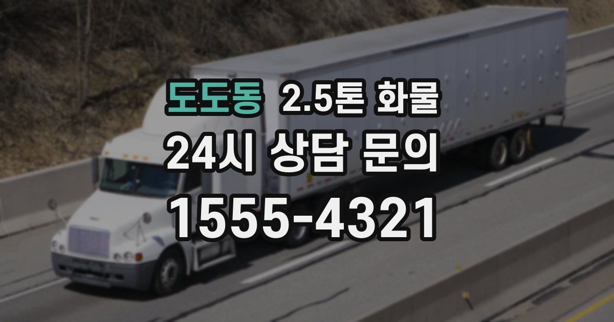 도도동 2.5톤 화물