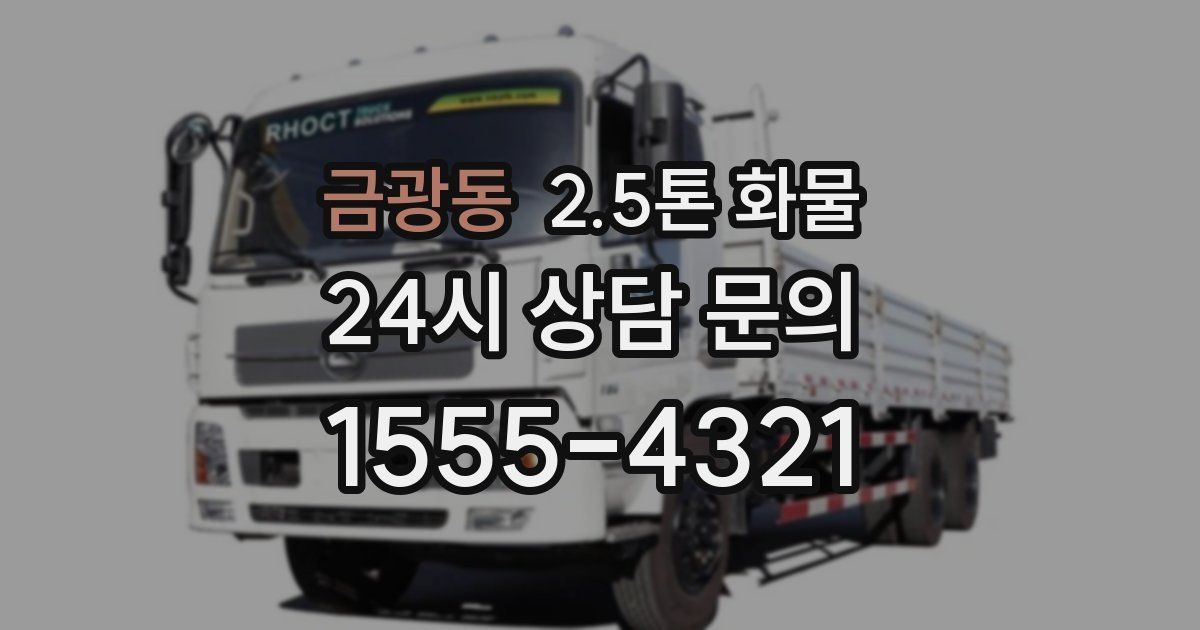 금광동 2.5톤 화물