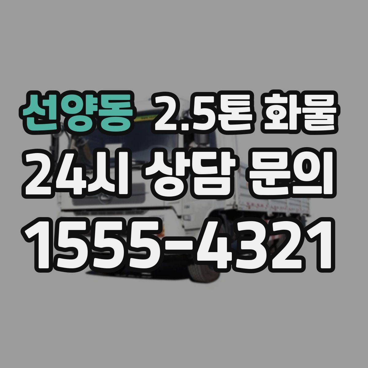 선양동 2.5톤 화물