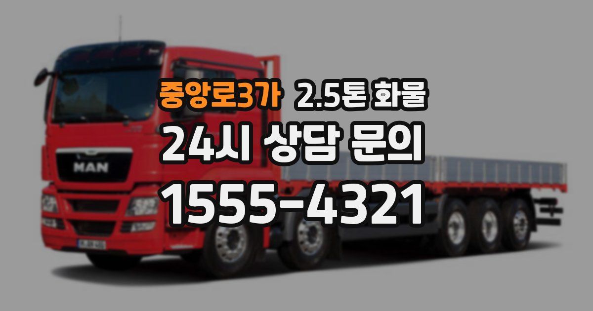 중앙로3가 2.5톤 화물
