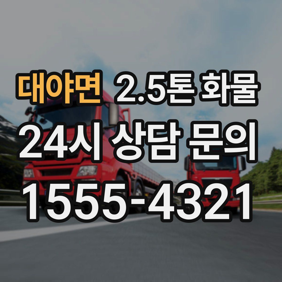 대야면 2.5톤 화물