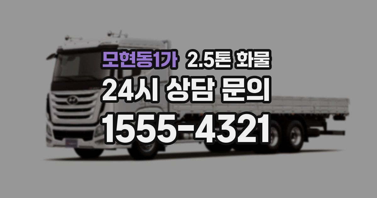 모현동1가 2.5톤 화물