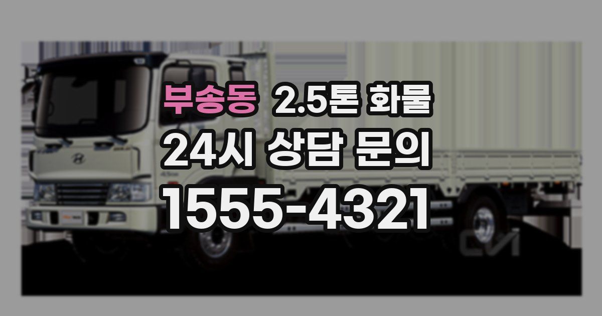 부송동 2.5톤 화물