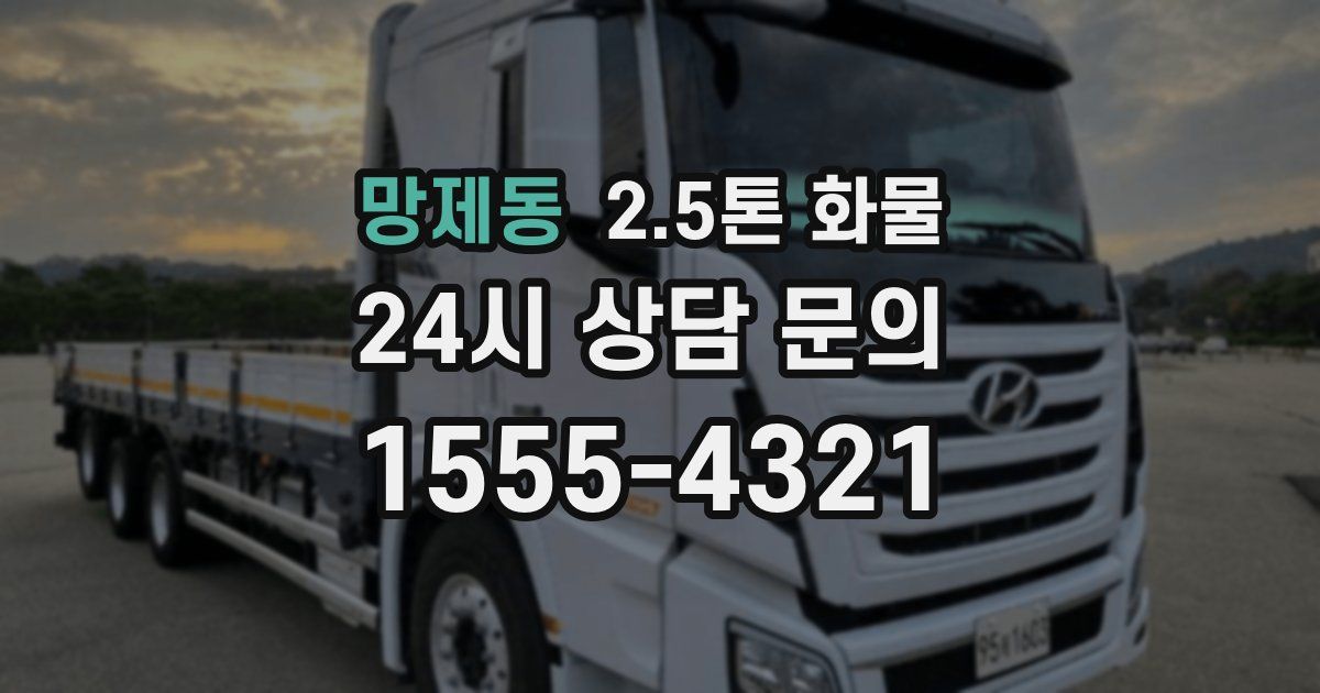 망제동 2.5톤 화물