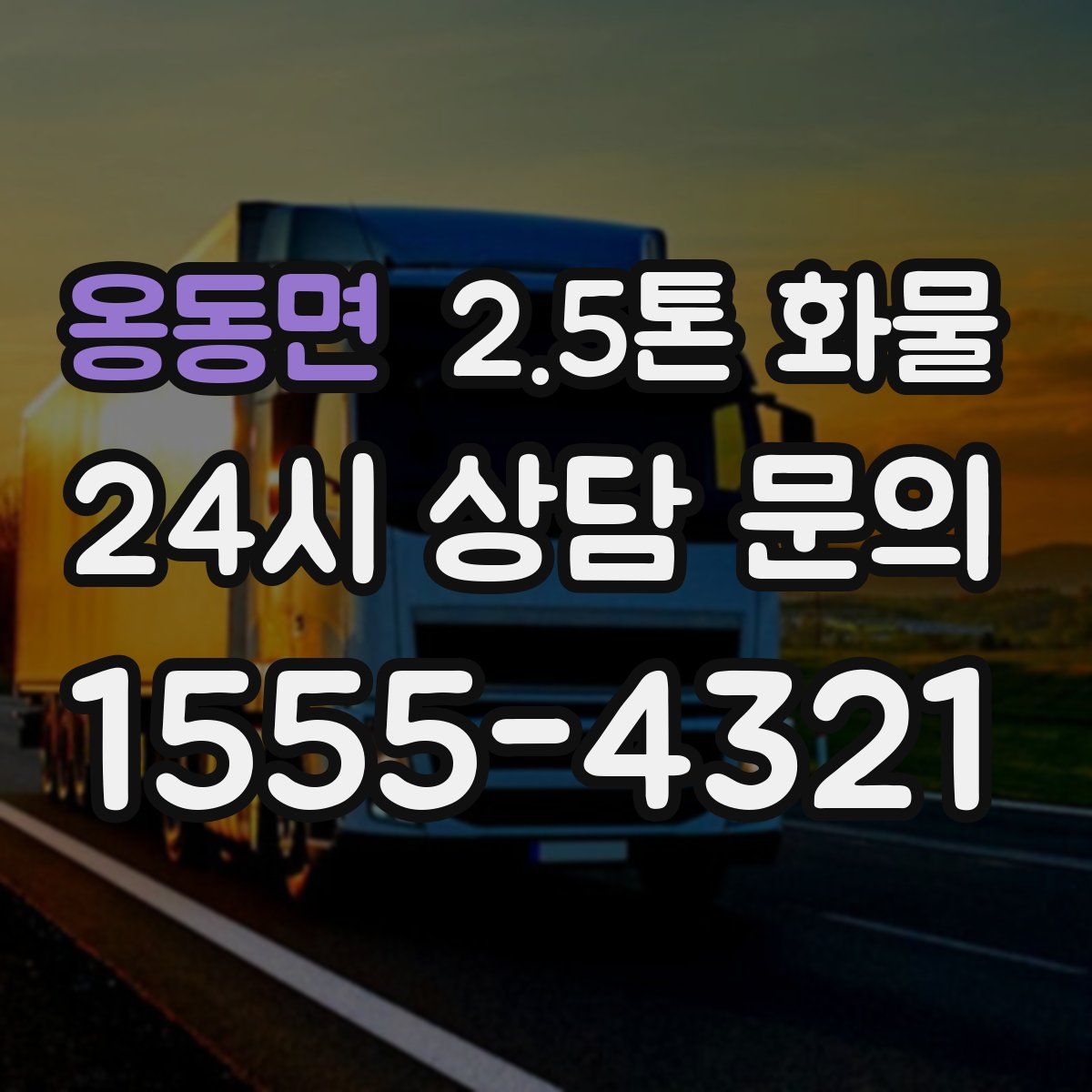 옹동면 2.5톤 화물