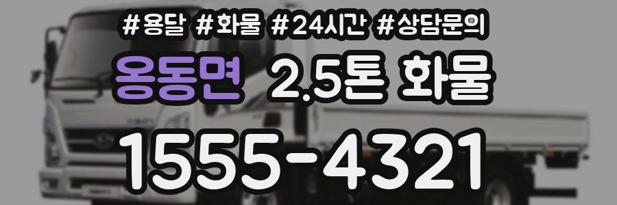 옹동면 2.5톤 화물