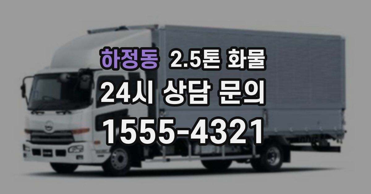 하정동 2.5톤 화물