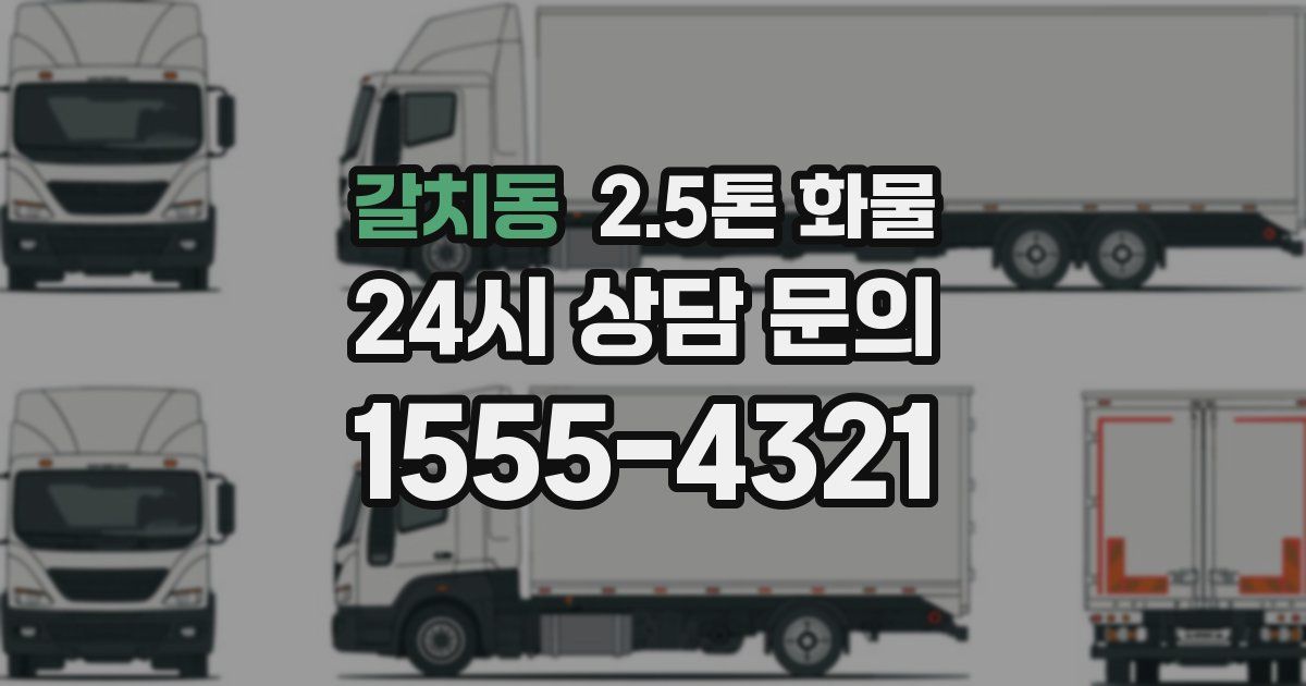 갈치동 2.5톤 화물