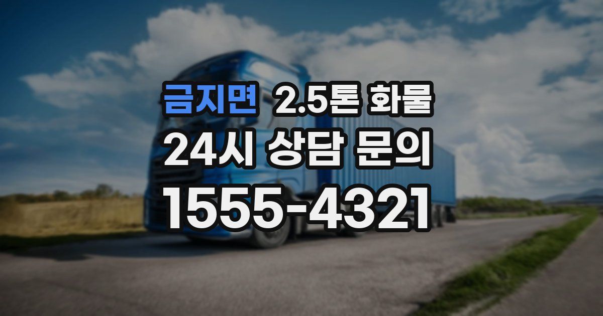 금지면 2.5톤 화물
