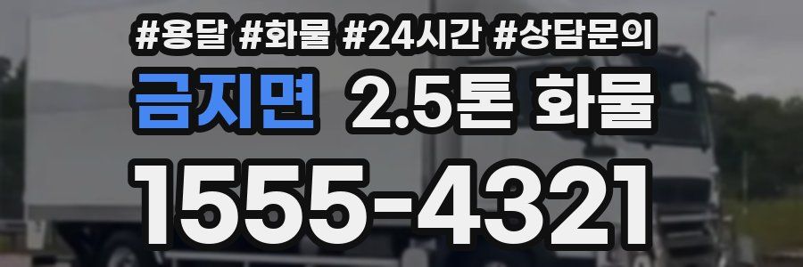 금지면 2.5톤 화물
