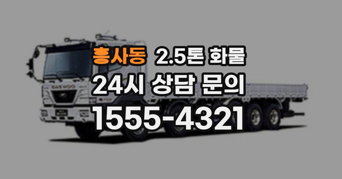 흥사동 2.5톤 화물