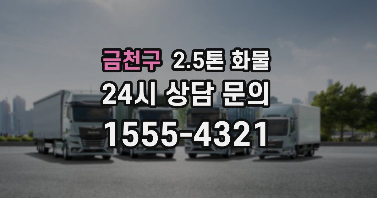 금천구 2.5톤 화물