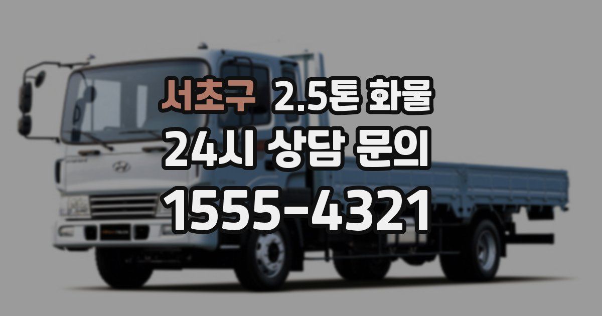 서초구 2.5톤 화물