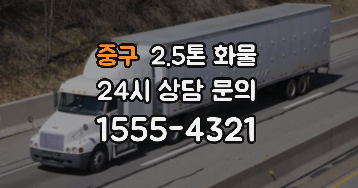 중구 2.5톤 화물