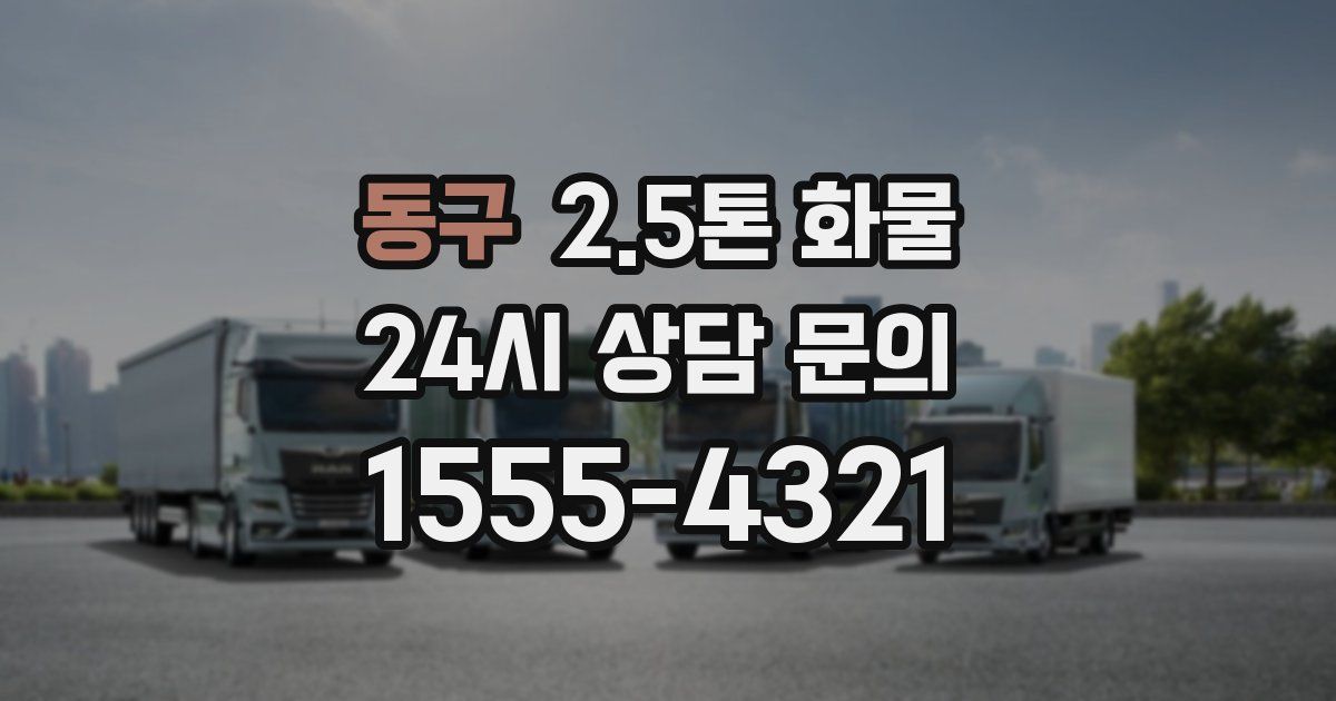 동구 2.5톤 화물