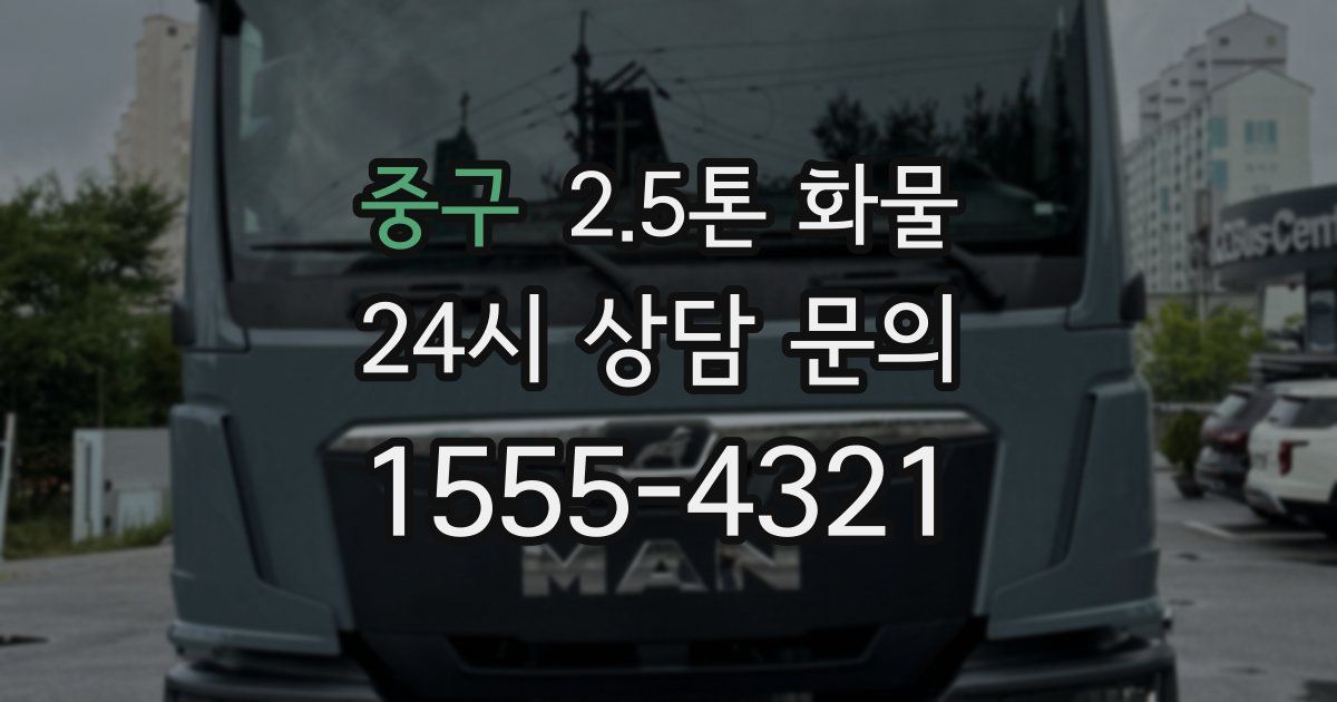 중구 2.5톤 화물