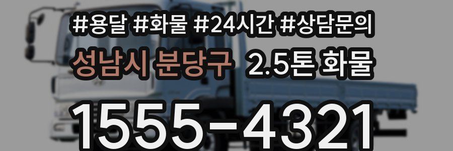성남시 분당구 2.5톤 화물